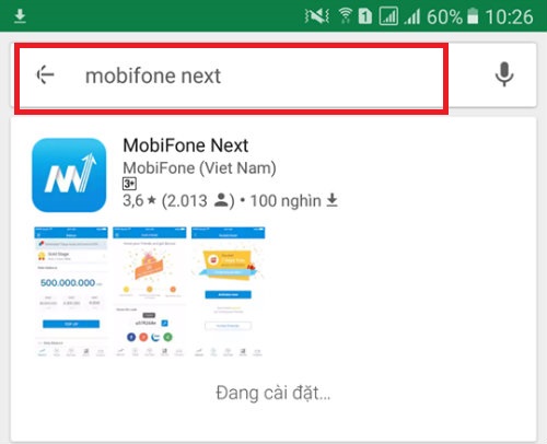 Tìm MobiFone Next