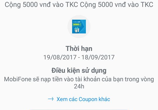 Thủ thuật nhận 5.000đ Free từ MobiFone khi tải MobiFone Next