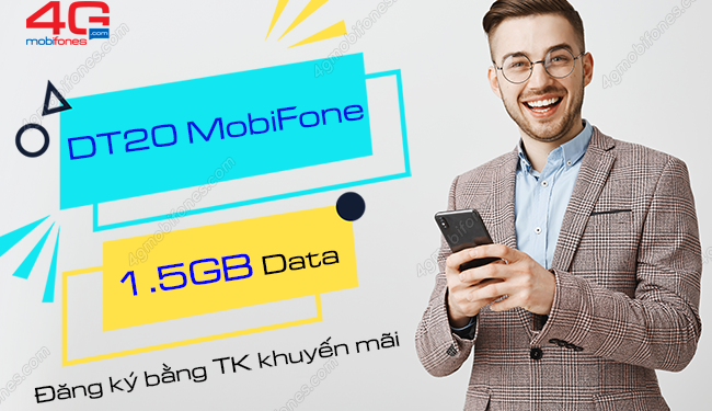 Đăng ký 3G bằng tài khoản khuyến mãi MobiFone với gói DT20