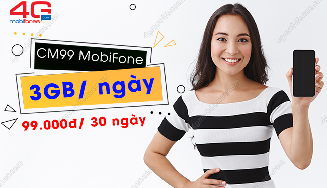 Đăng ký gói CM99 MobiFone nhận 60GB data dùng trong 30 ngày