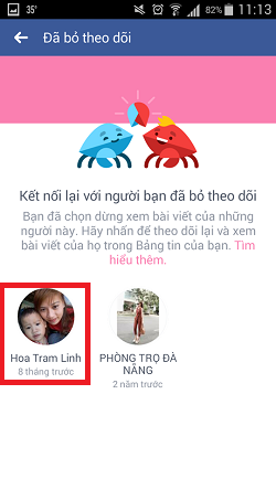 2 Cach xem lại nhung nguoi ma minh bo theo doi tren facebook