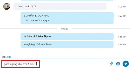 lam the nao de in dam in nghieng gach ngang chu tren skype 