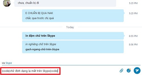 lam the nao de in dam in nghieng gach ngang chu tren skype nhanh nhat