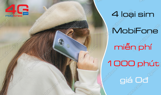 4 loai sim mobi mien phi 1000 phut thang