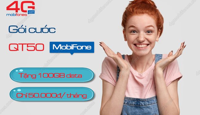 Miễn phí 100GB khi đăng ký gói QT50 MobiFone chỉ 50k