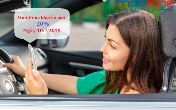 MobiFone khuyến mãi 20% thẻ nạp ngày 10/7/2019