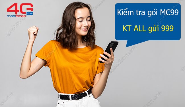 Kiểm tra ưu đãi còn lại của gói MC99 MobiFone đơn giản