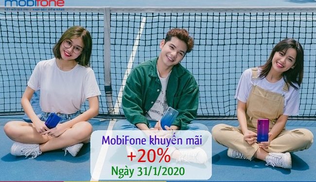 MobiFone khuyến mãi 20% thẻ nạp trực tuyến 31/1/2020