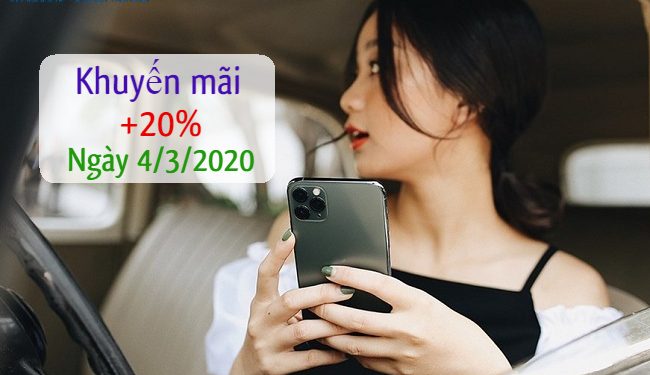 MobiFone khuyến mãi 20% thẻ nạp ngày 4/3/2020 toàn quốc