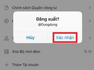 đăng xuất Tik Tok trên điện thoại