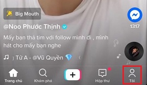 đăng xuất Tik Tok trên điện thoại