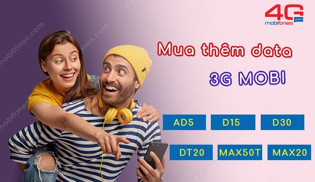 Đăng ký mua thêm dung lượng 3G MobiFone tốc độ cao chỉ 5k