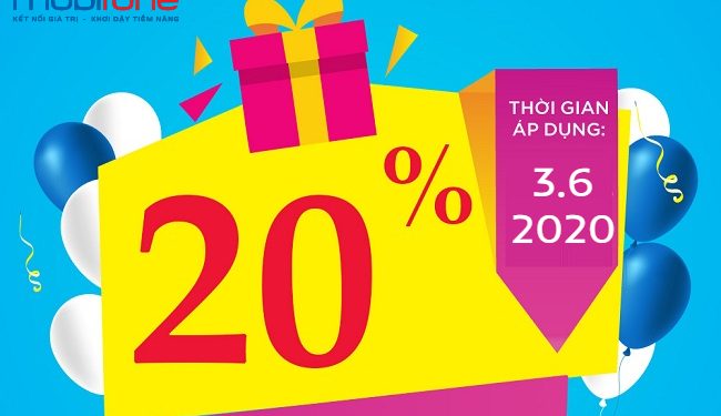 Nạp thẻ ngày vàng: MobiFone tặng 20% thẻ nạp ngày 3/6/2020