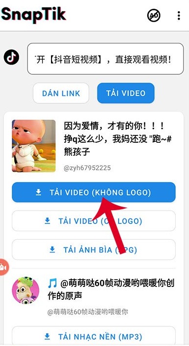  tai video tiktok khong logo