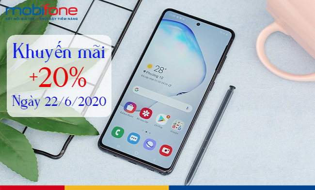 MobiFone khuyến mãi trực tuyến 20% ngày 22/6/2020