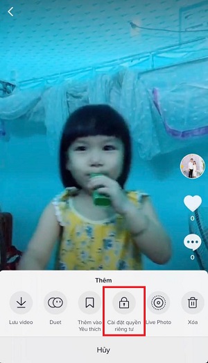 khong cho nguoi khac luu video tren tiktok don gian