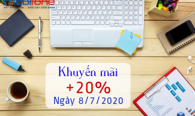 MobiFone khuyến mãi 20% thẻ nạp ngày 8/7/2020 toàn quốc