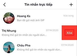 Meo xoa tin nhan tren tik tok