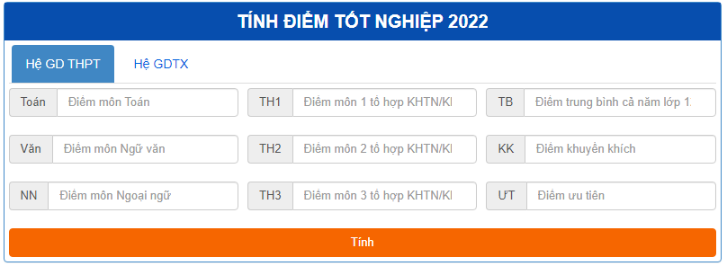 cach tinh diem tot nghiep thpt quoc gia 2022