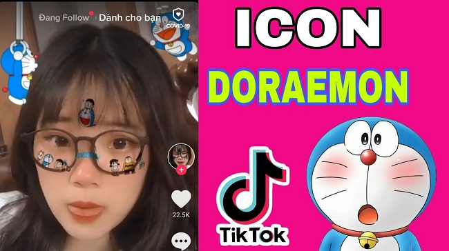 cach quay sticker doraemon tren tiktok