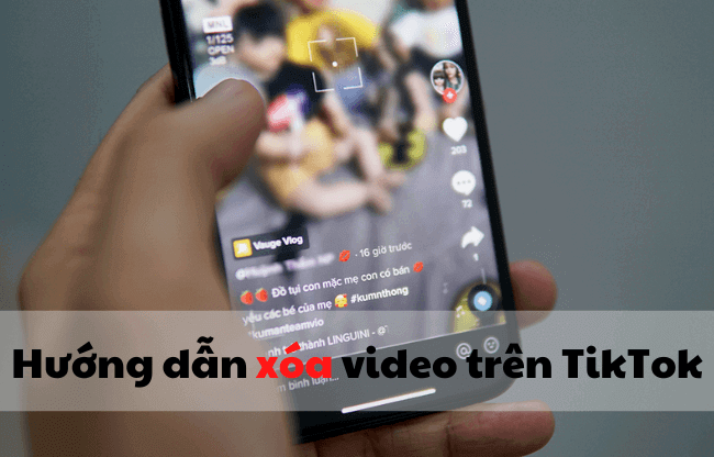 huong dan xoa video da dang tren tiktok