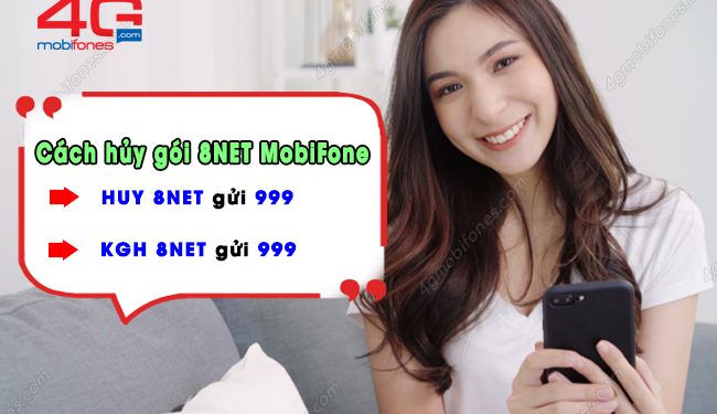 Cú pháp hủy gói 8NET MobiFone bằng tin nhắn đơn giản