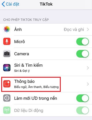 tat thong bao tik tok tren iphone sieu de