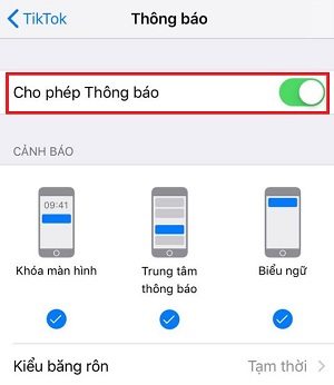 Cac buoc tat thong bao tik tok tren iphone