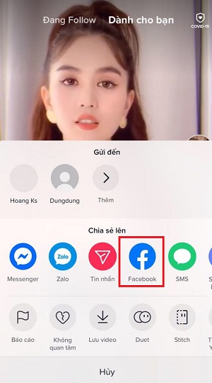 cach lien ket tiktok voi facebook nhanh