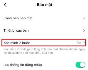 xac minh tai khoan tiktok qua sms email don gian