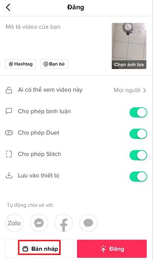  luu video ban nhap tren tiktok ve may nhanh nhat