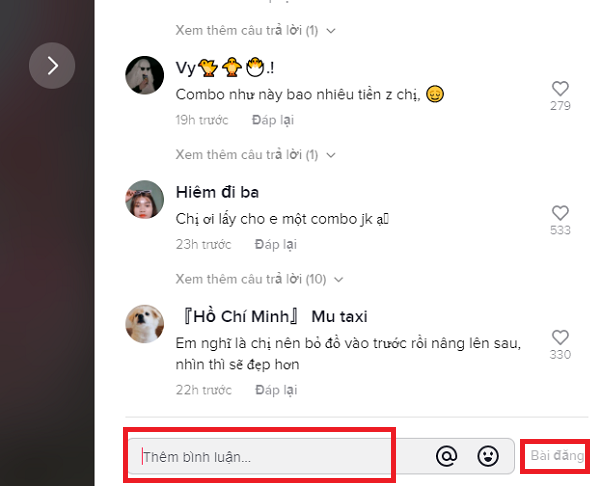 binh luan tiktok tren may tinh nhanh