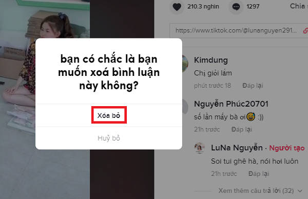 binh luan tiktok tren may tinh sieu de