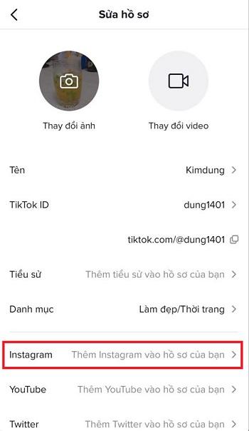  them trang web vao tiktok don gian