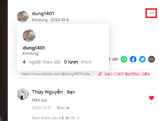 xoa video tiktok tren may tinh don gian