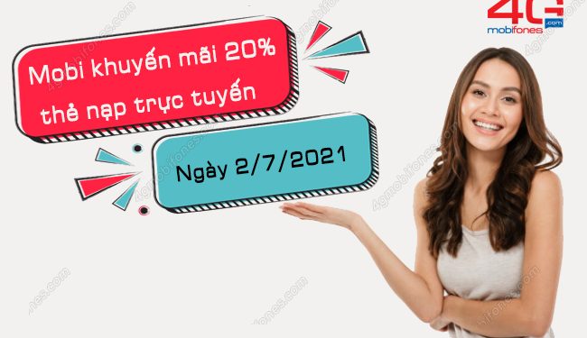 HOT: MobiFone khuyến mãi 20% thẻ nạp trực tuyến ngày 2/7/2021