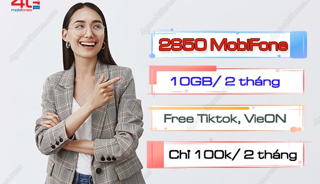 Gói cước 2S50 MobiFone 100k tặng 10GB, Free data nhiều tiện ích