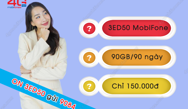 Sở hữu 90GB, FREE học online 3 tháng từ gói cước 3ED50 MobiFone