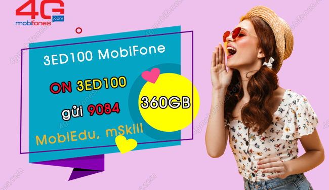 Miễn phí học ONLINE + 360GB từ gói cước 3ED100 của MobiFone