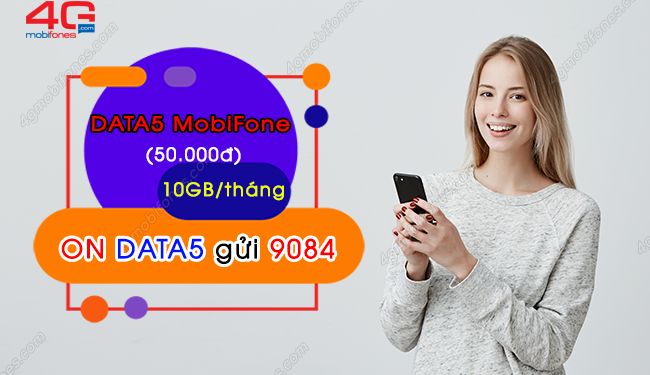 Gói DATA5 của MobiFone tặng đến 10GB dùng suốt tháng chỉ 50k