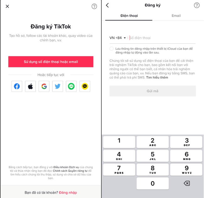 tao 2 tai khoan tiktok tren dien thoai